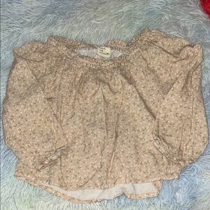 Floral Beige Kids Blouse